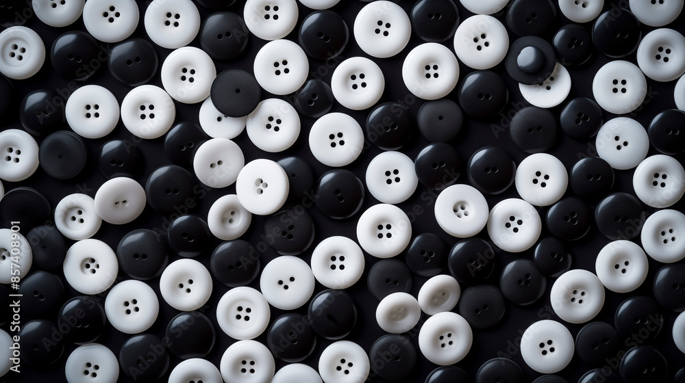 Black and White Button Symphony Black and White Button Symphony