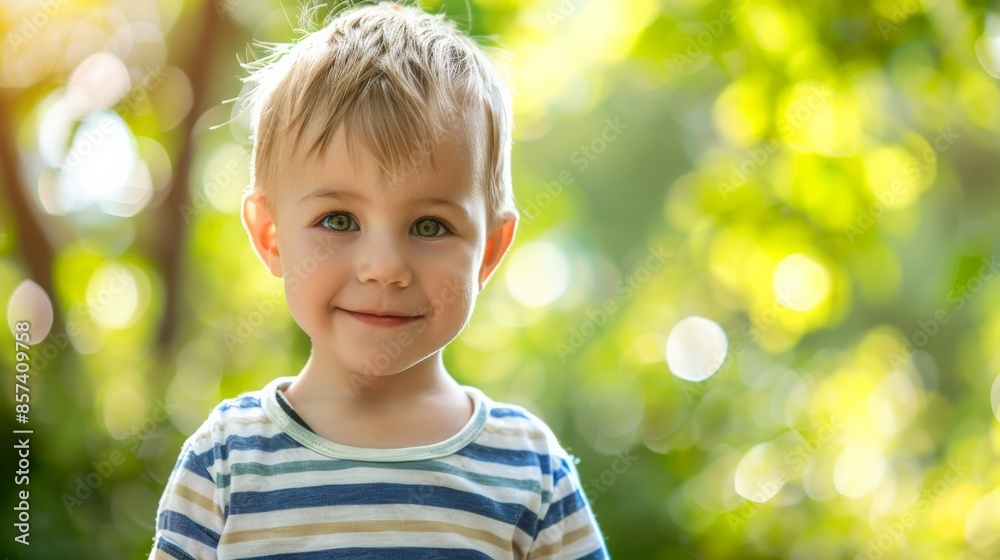 Portrait of a toddler boy smiling in the summer outdoors Portrait of a toddler boy smiling in the summer outdoors