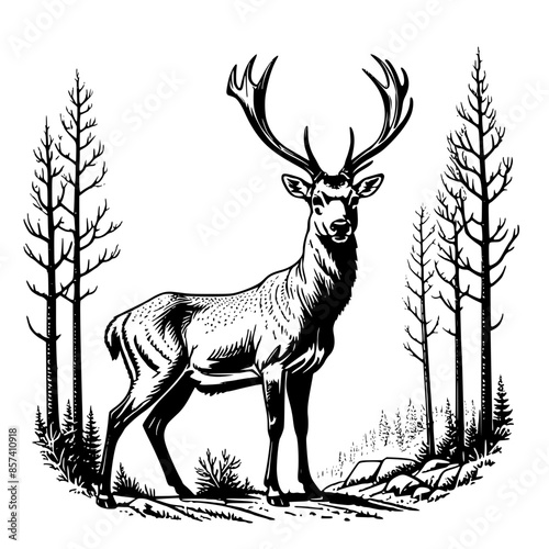 Vintage Caribou Illustration Collection