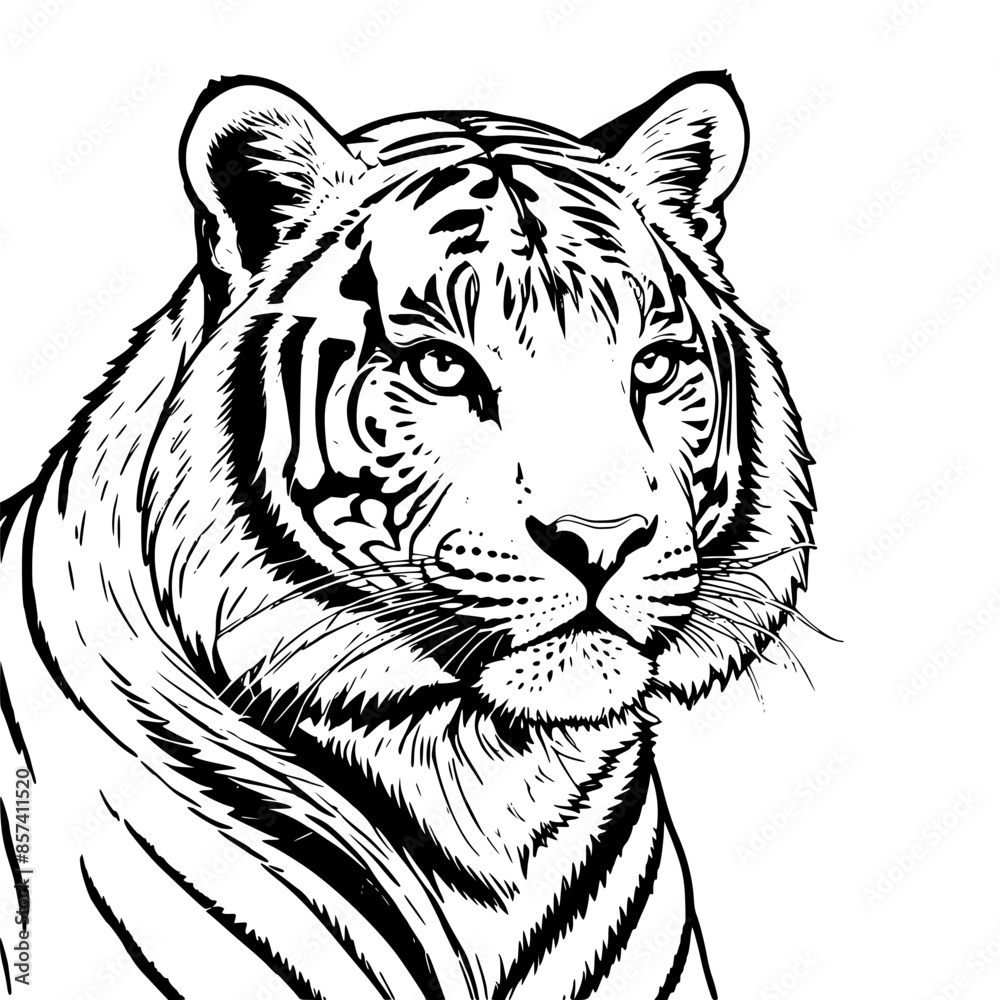 Powerful Feline Portrayal Powerful Feline Portrayal