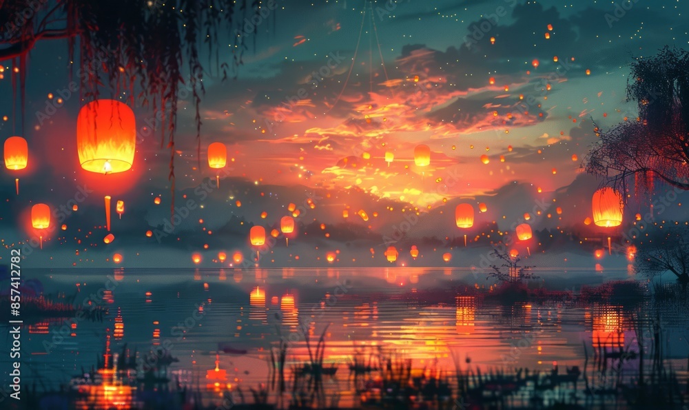 Floating lanterns Floating lanterns