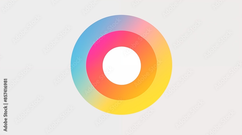 Vibrant Gradient Ring: A Colorful Concentric Circle Design Vibrant Gradient Ring: A Colorful Concentric Circle Design