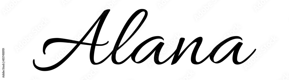 Alana - colore nero - parola nome scritta - ideale per websites, presentazioni, biglietti, banners, sweatshirt, stampe, cricut, silhouette, sublimazioni, etichette, adesivi Alana - colore nero - parola nome scritta - ideale per websites, presentazioni, biglietti, banners, sweatshirt, stampe, cricut, silhouette, sublimazioni, etichette, adesivi