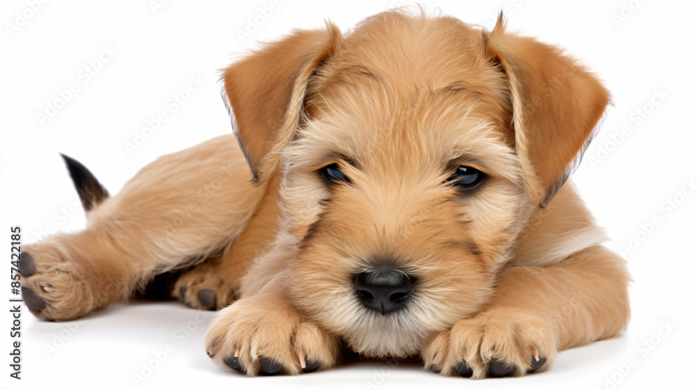 Adorable wheaten terrier puppy with big paws and soulful eyes Adorable wheaten terrier puppy with big paws and soulful eyes