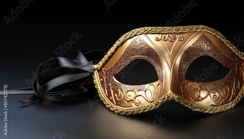 carnival mask isolated on black frontal © Giada
