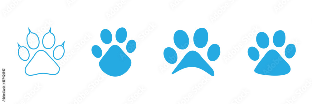 Fototapeta premium Paw print Icon