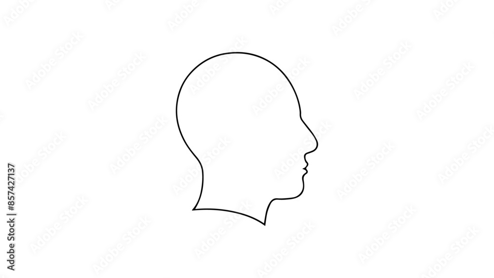 silhouette of a person with big nose in vector silhouette of a person with big nose in vector
