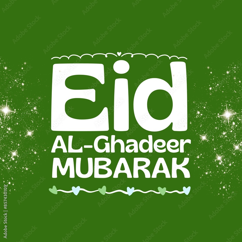 Fototapeta premium Eid AL Ghadeer celebration islamic shia muslim event banner design
