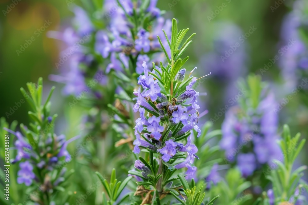 Rosemary blossoms an ornamental and medicinal plant Rosemary blossoms an ornamental and medicinal plant