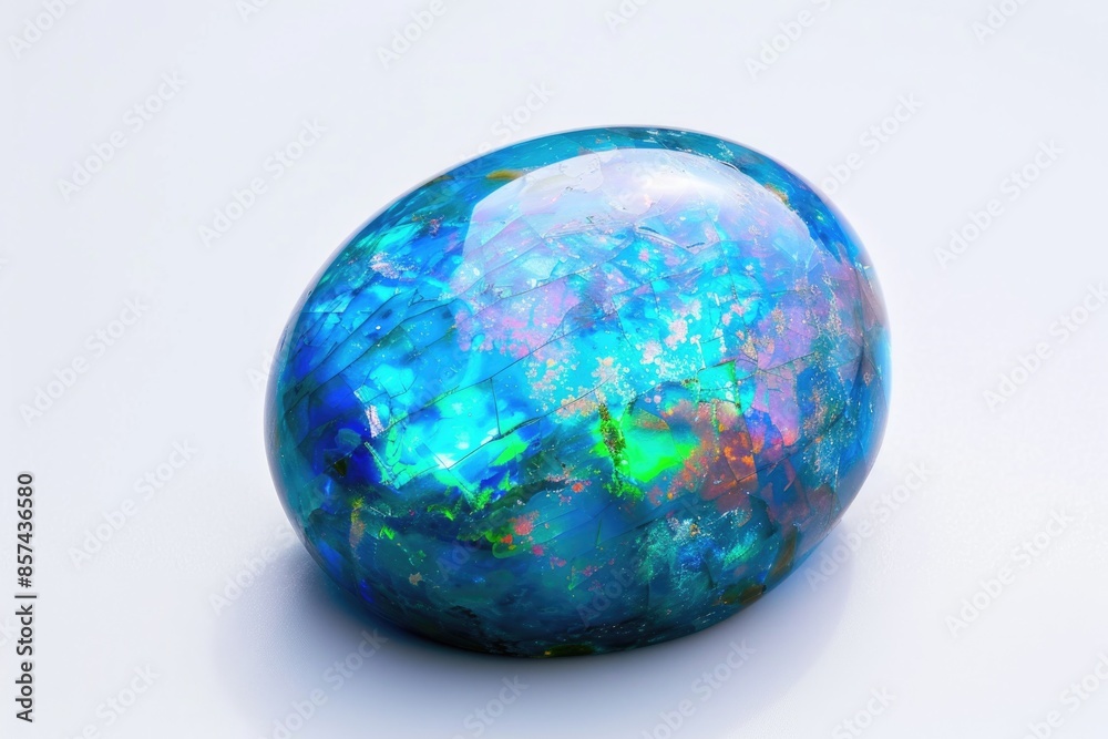A large blue and green rock formation on a white background, ideal for use in designs and illustrations A large blue and green rock formation on a white background, ideal for use in designs and illustrations