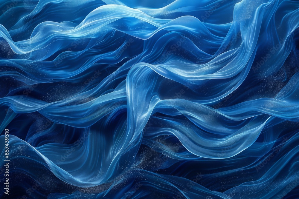Ethereal Flowing Blue Abstract Design Ethereal Flowing Blue Abstract Design