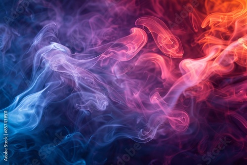 Colorful Smoke Swirls Background