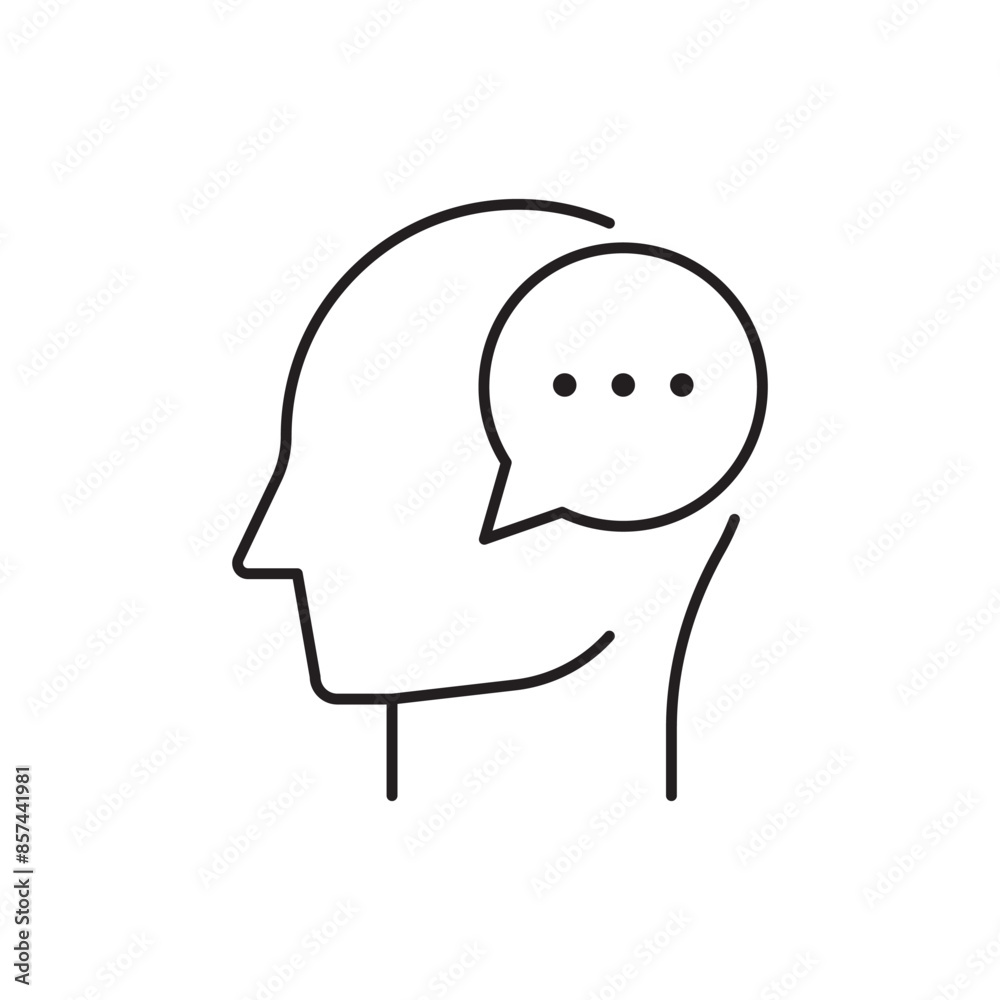 Thinking man icon design, isolated on white background, vector illustration Thinking man icon design, isolated on white background, vector illustration