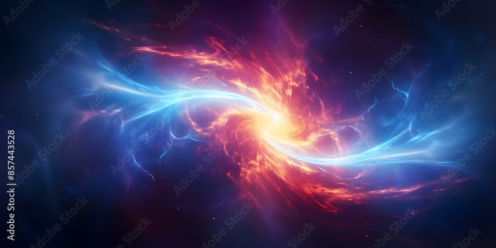 Closeup view of a solar flare with vibrant colors and swirling plasma. Concept Astrophotography, Solar Flare, Outer Space, Astronomy, Colorful Plasma Closeup view of a solar flare with vibrant colors and swirling plasma. Concept Astrophotography, Solar Flare, Outer Space, Astronomy, Colorful Plasma