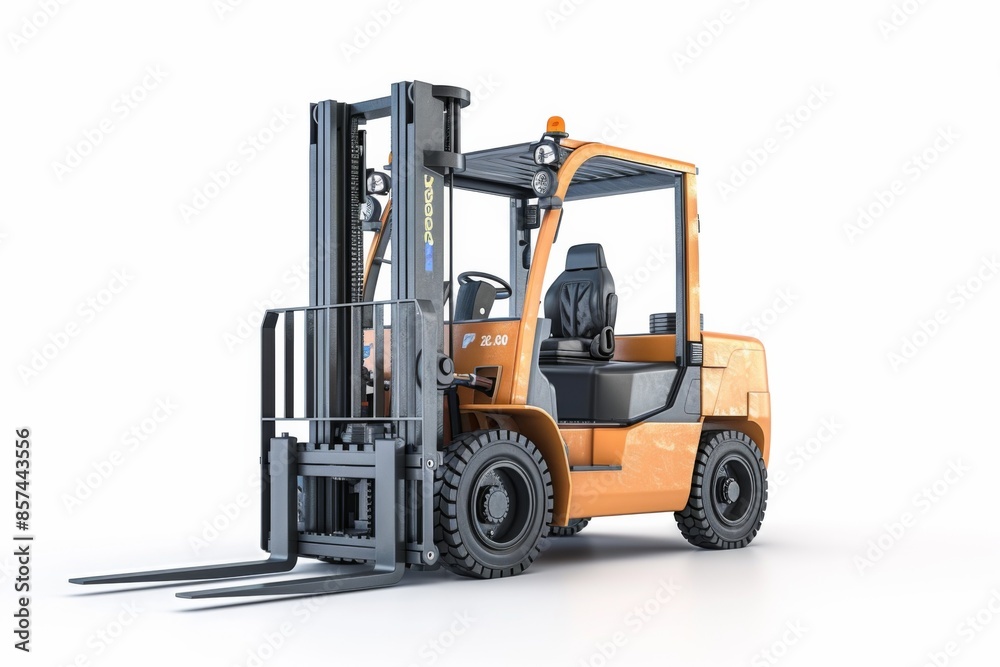 Forklift Truck Isolated on White Background Forklift Truck Isolated on White Background
