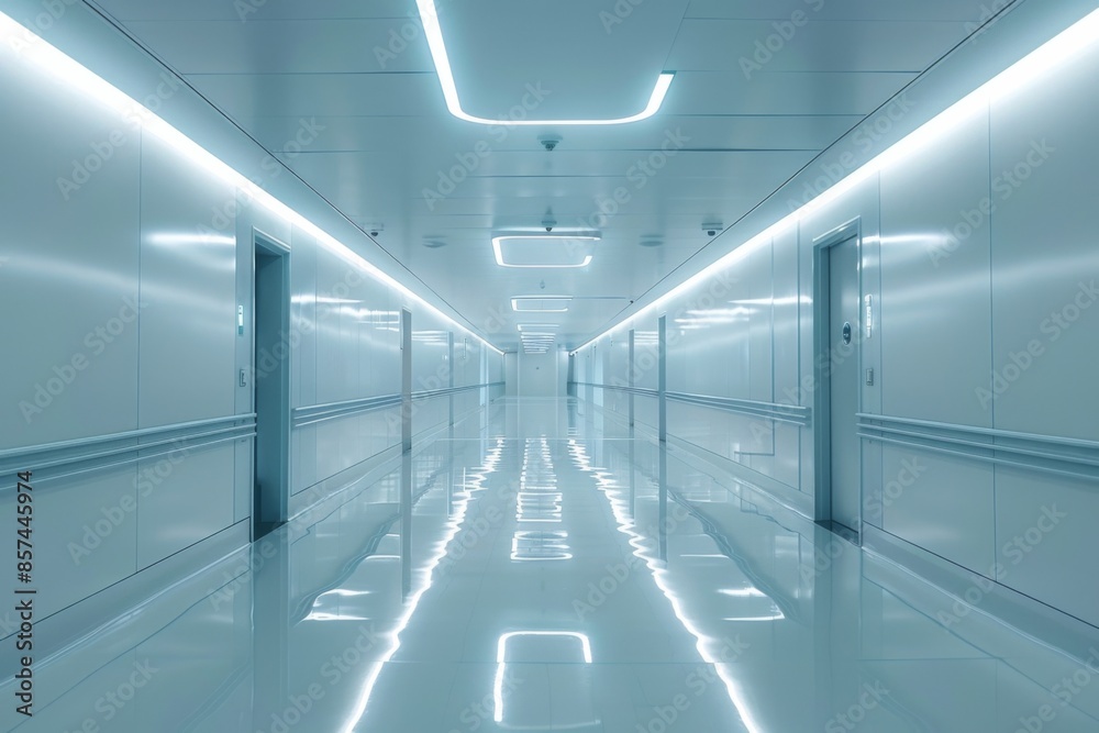 Futuristic Hospital Corridor Futuristic Hospital Corridor