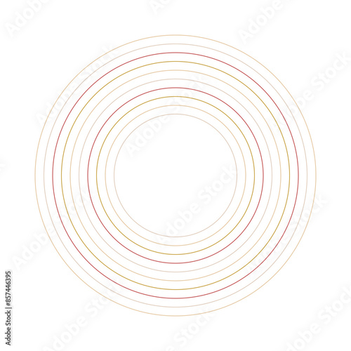 An abstract retro ring shape design element.
