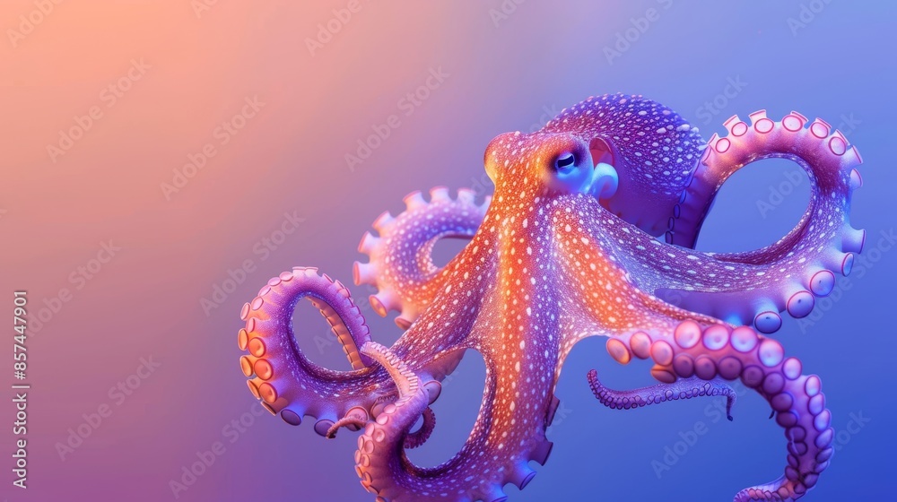 Vibrant Octopus Composition for Creative Projects Generative AI Vibrant Octopus Composition for Creative Projects Generative AI
