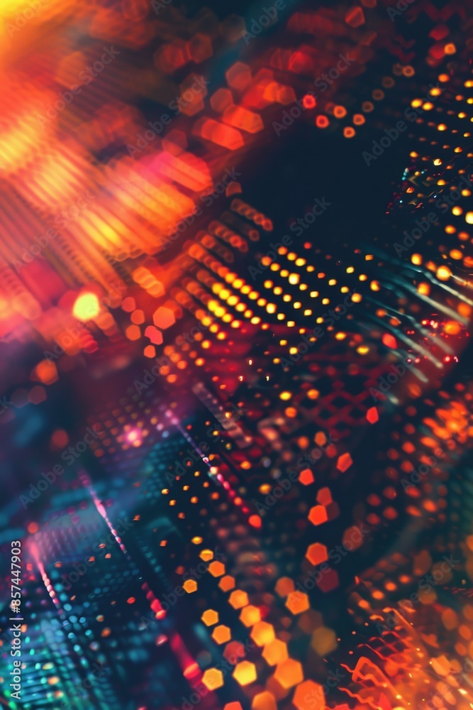 A detailed view of a vibrant background with twinkling lights, ideal for use in illustrations or designs A detailed view of a vibrant background with twinkling lights, ideal for use in illustrations or designs