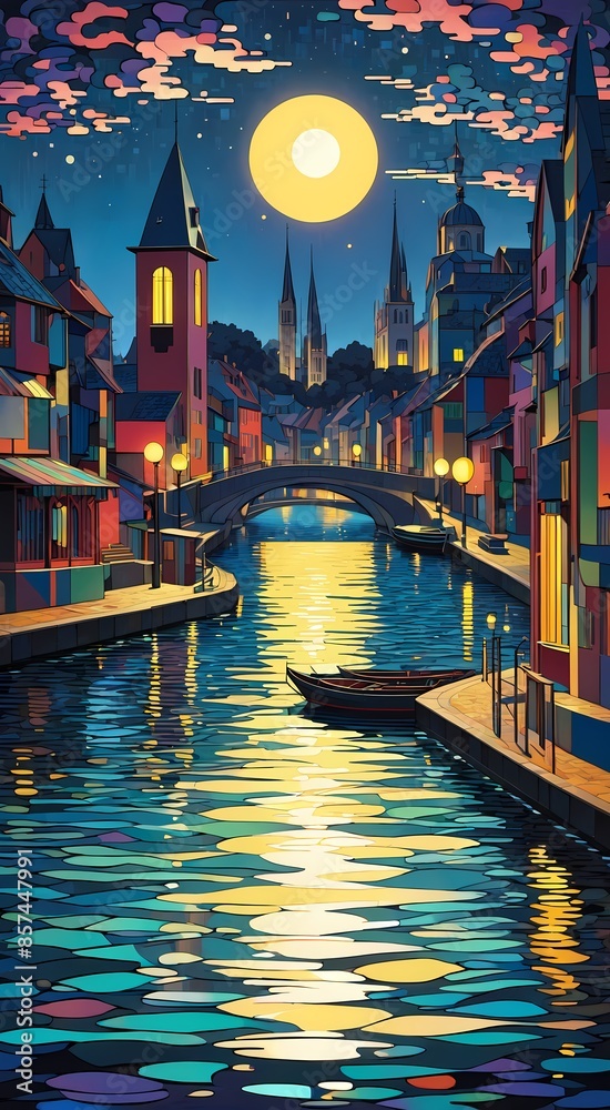 Fototapeta premium city night view