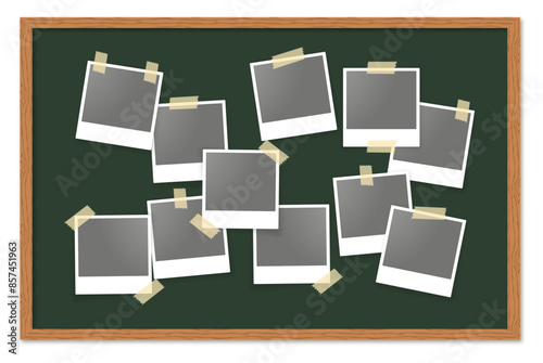 polaroids tape chalkboard