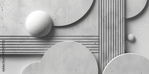 Abstract background with geometric patterns in light gray tones, featuring smooth textures, clean lines, and a modern, minimalistic design