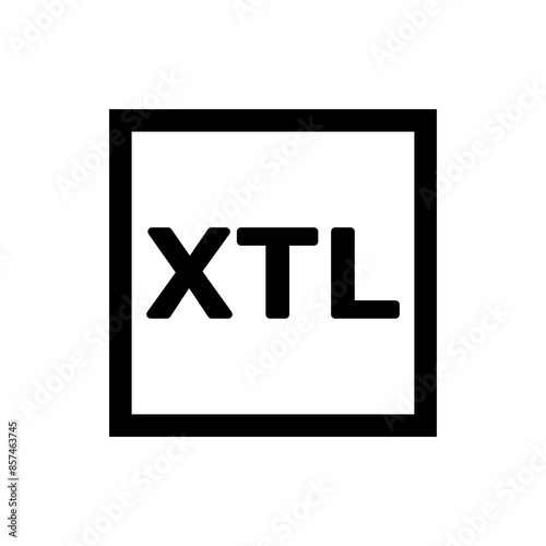 Marking of diesel fuel types: XTL graphic design. Diesel type of fuel labeling in the square photo