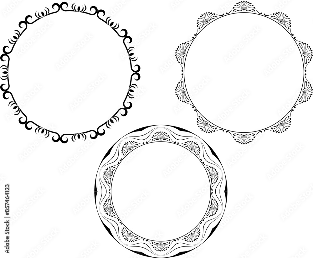 vector frames black on a white background vector frames black on a white background