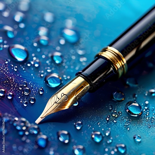 fountain pen on a paper