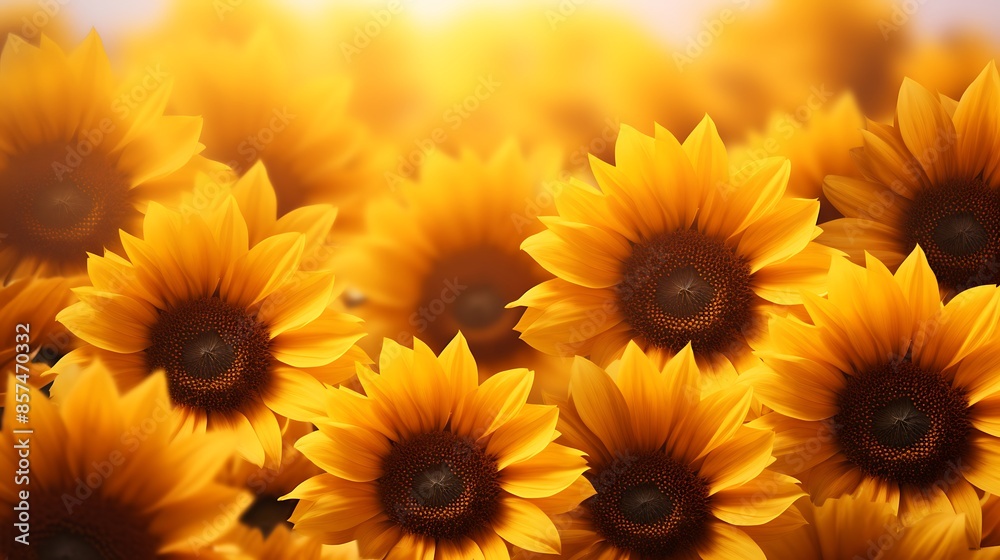 Fototapeta premium radiant sunflowers