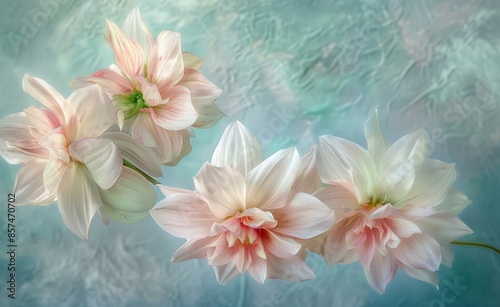 Wallpaper Mural Elegant Flower Arrangement with Pink and White Blooms, Soft Watercolor Background Torontodigital.ca