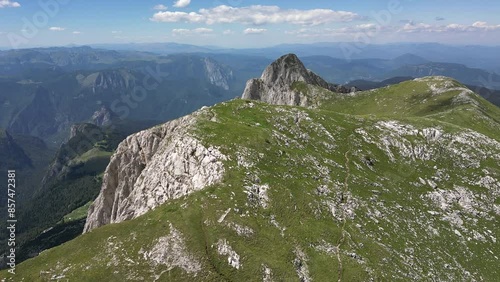 Panoramic aerial view of Mount Maglic, the highest mountain in Bosnia and Herzegovina photo