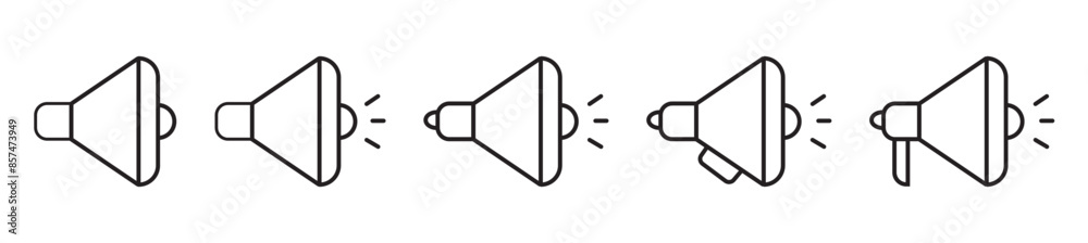 Speaker Set Icon. Sound Icon. volume icon vector illustration Speaker Set Icon. Sound Icon. volume icon vector illustration