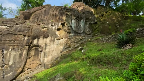 Unakoti a hindu archaeological site of bas relief structures from the ninth century. A must visit tourist destination in Tripura state of India.