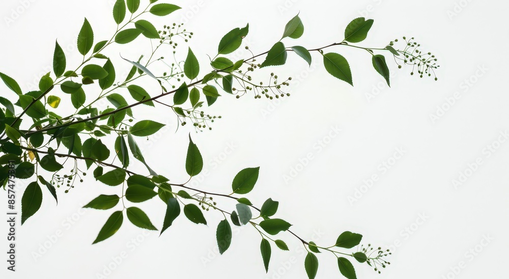 Nature's Greeting: A Beautiful Green Tree Branch Nature's Greeting: A Beautiful Green Tree Branch