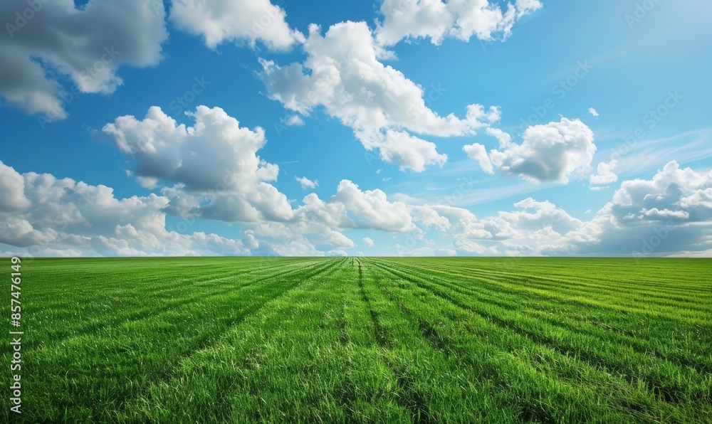 Vibrant Field in Bloom Under Clear Sky Vibrant Field in Bloom Under Clear Sky