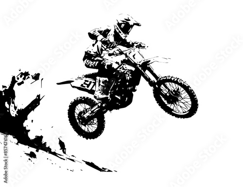 silhouette motocross