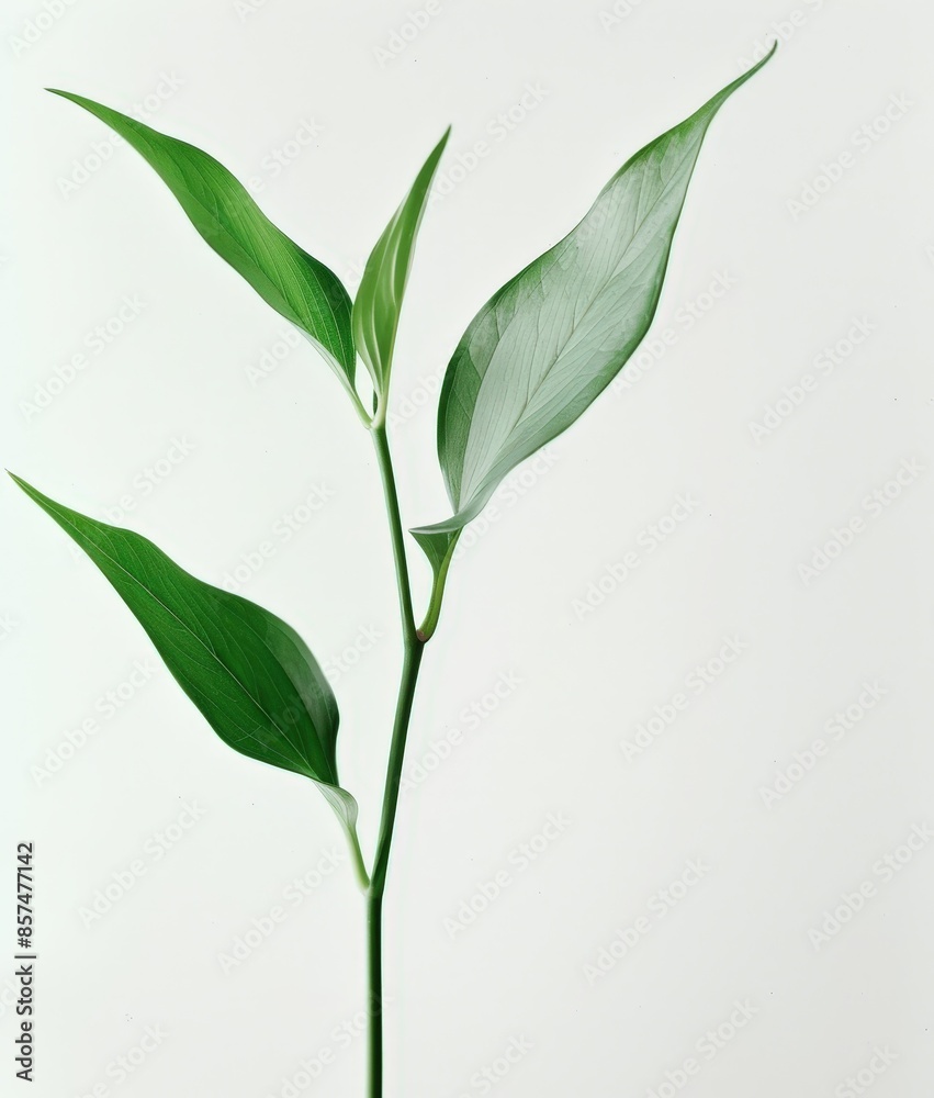 Obraz premium Green Tea Leaf: A Close-Up Photograph