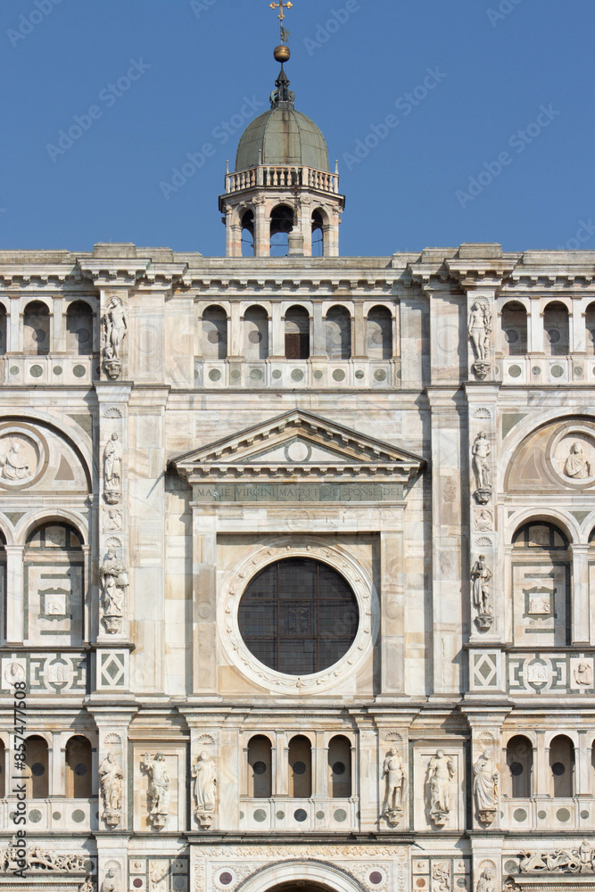 Stone Facade of the Italian Renaissance masterpiece Certosa di Pavia Stone Facade of the Italian Renaissance masterpiece Certosa di Pavia