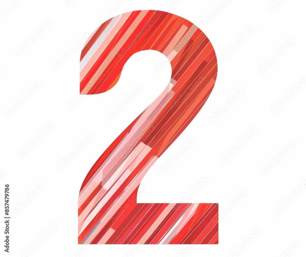 Vibrant Red and Orange Abstract Number 2 in a Minimalist Design Vibrant Red and Orange Abstract Number 2 in a Minimalist Design