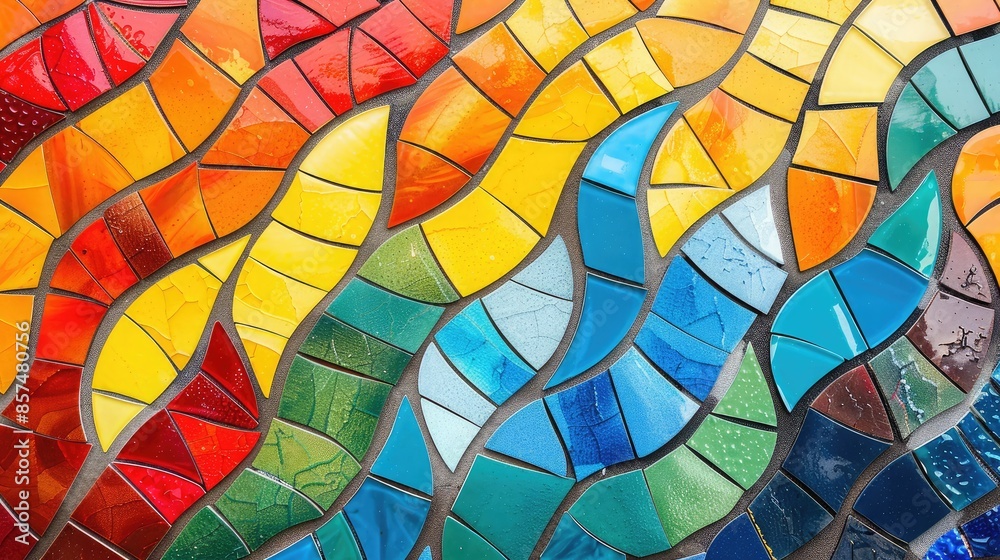 Abstract mosaic pattern background - Colorful mosaic tiles arranged in an abstract pattern Abstract mosaic pattern background - Colorful mosaic tiles arranged in an abstract pattern