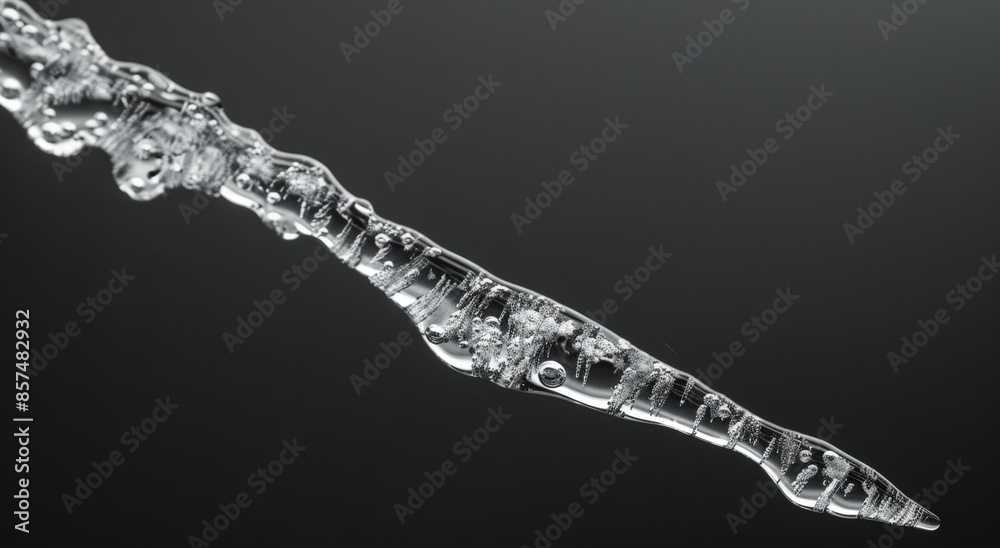 Frozen Icicles Dropping to a Black Background Frozen Icicles Dropping to a Black Background