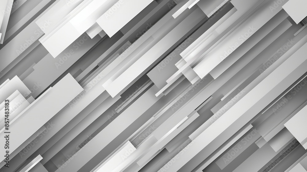 Fototapeta premium Abstract white minimal background design with geometric shapes generative ai image