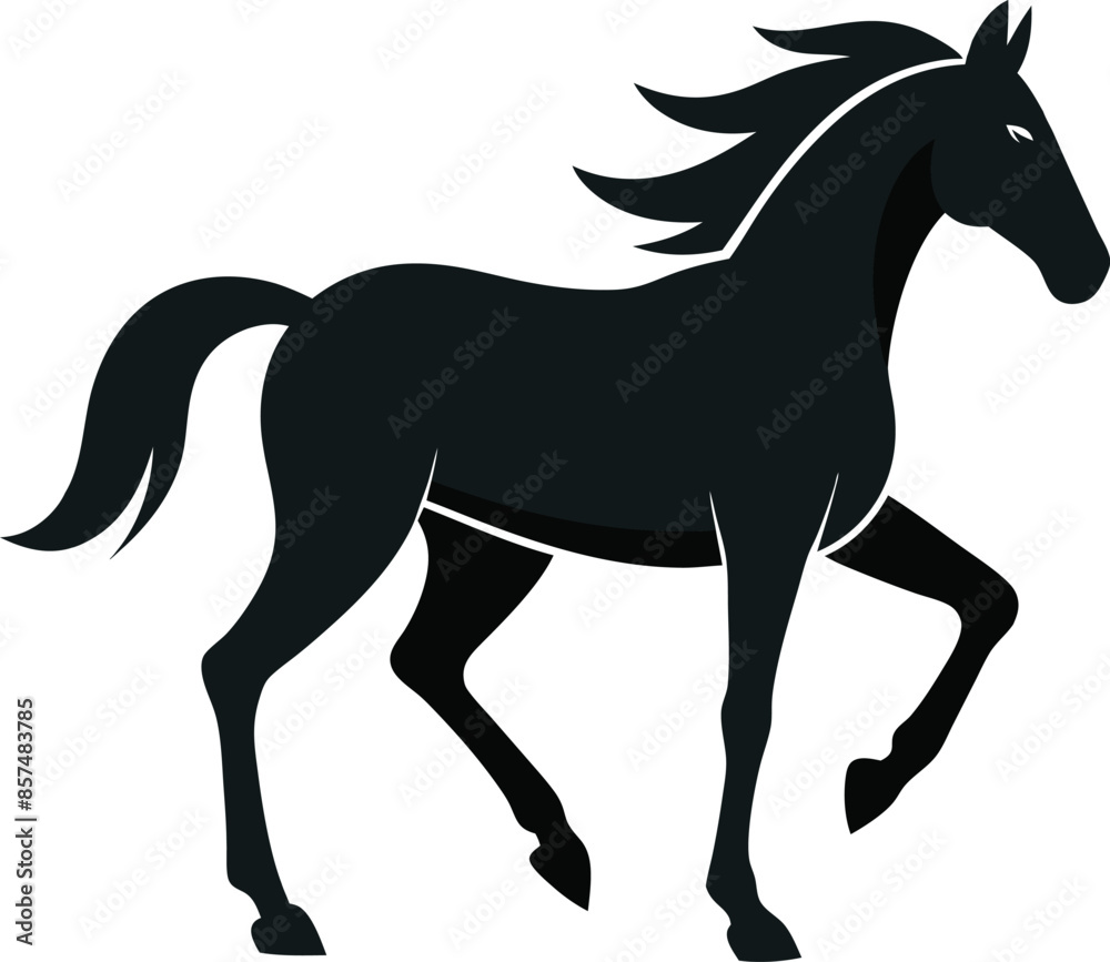 Graceful Horse Vector Illustration Ready-to-Use for Various Design Applications Graceful Horse Vector Illustration Ready-to-Use for Various Design Applications