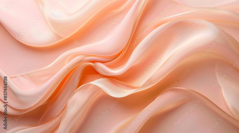 Soft Peach Background for Skincare Branding Generative AI