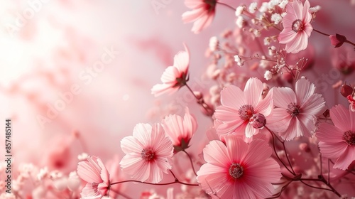 Delicate Floral Background for Cosmetics and Beauty Generative AI