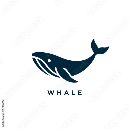 whale logo design concept icon symbol template