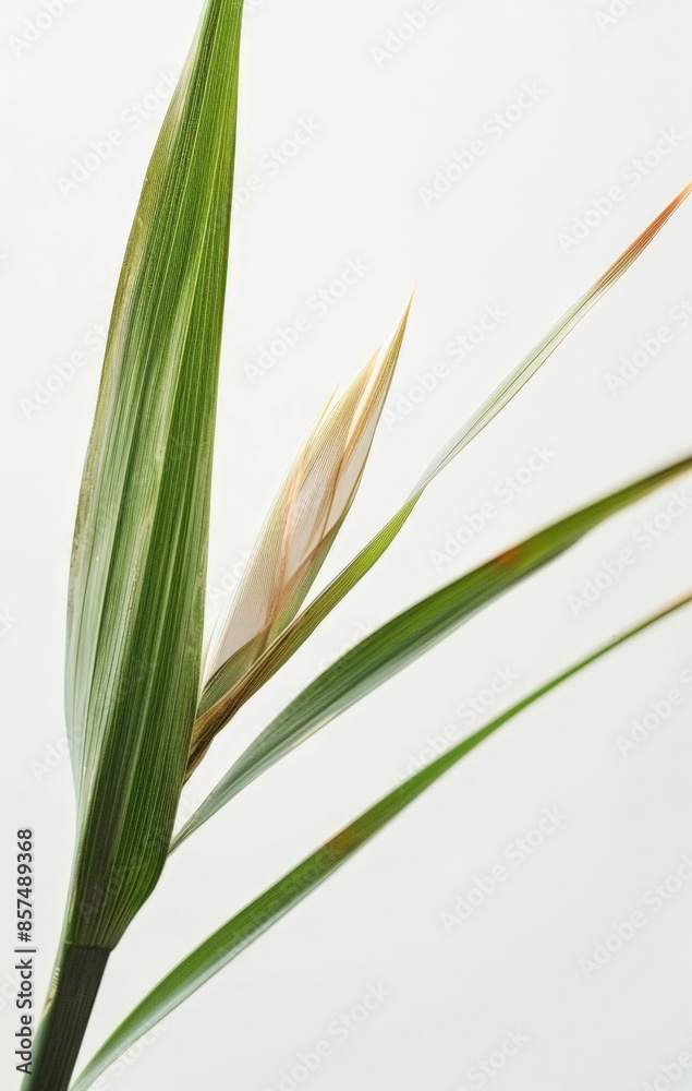 High Resolution Close-Up Image of A Plant Leaf with a Watermark Overlay High Resolution Close-Up Image of A Plant Leaf with a Watermark Overlay