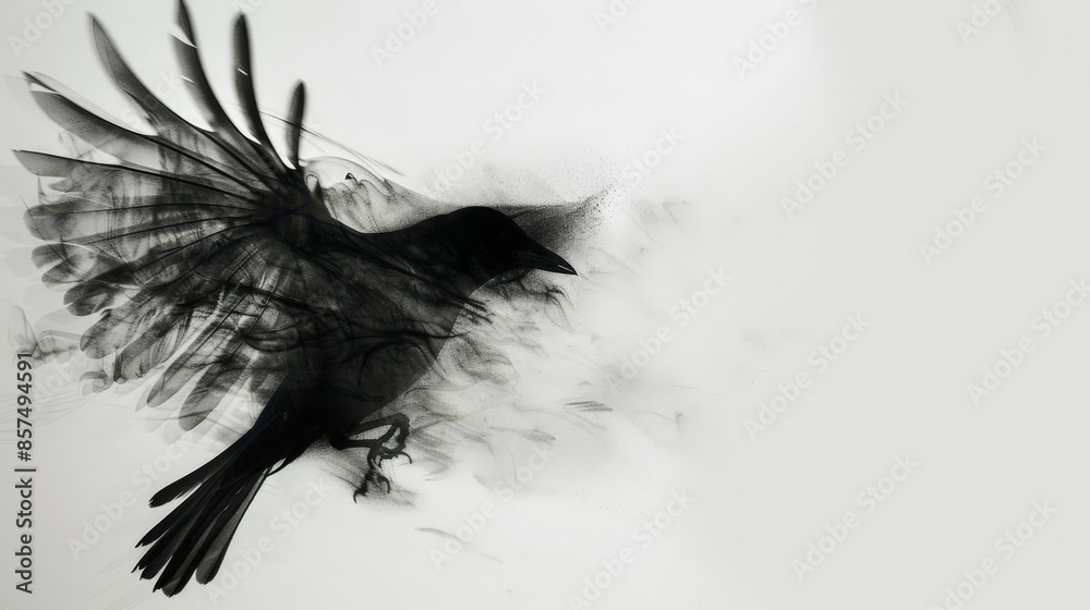 Fototapeta premium Mysterious Black Crow