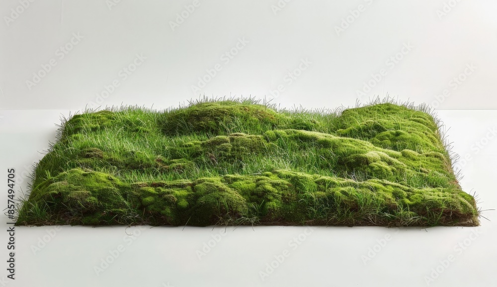 Creative Moss Wall Art: Eco-Friendly Modern Living Room Decoration Idea